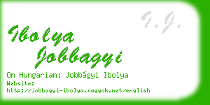 ibolya jobbagyi business card